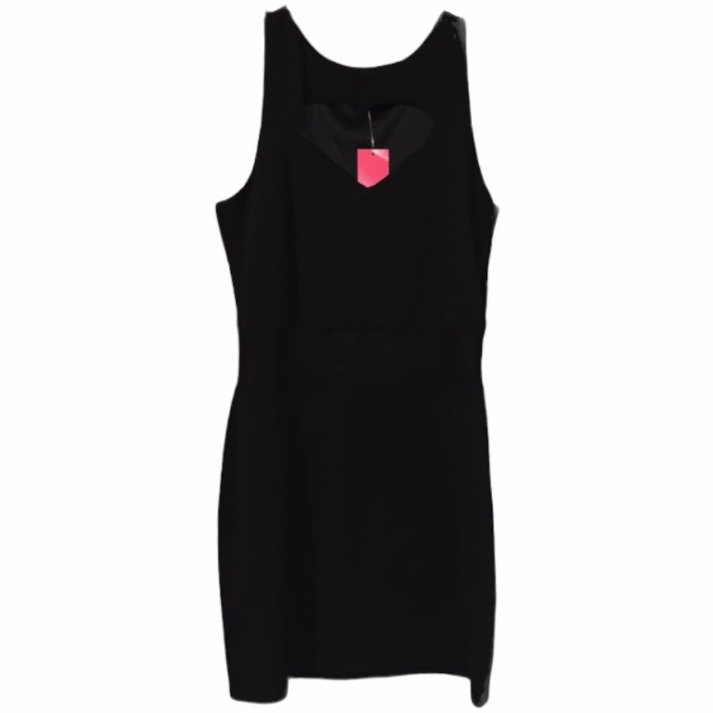 Black Keyhole & Mesh Bodycon Mini Dress